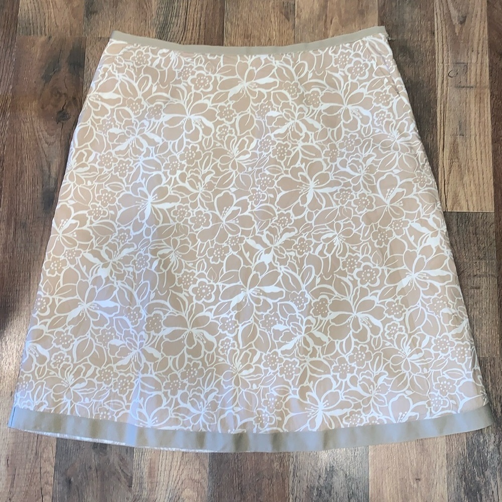 L.L Bean 100%‎ Cotton Lined Skirt.